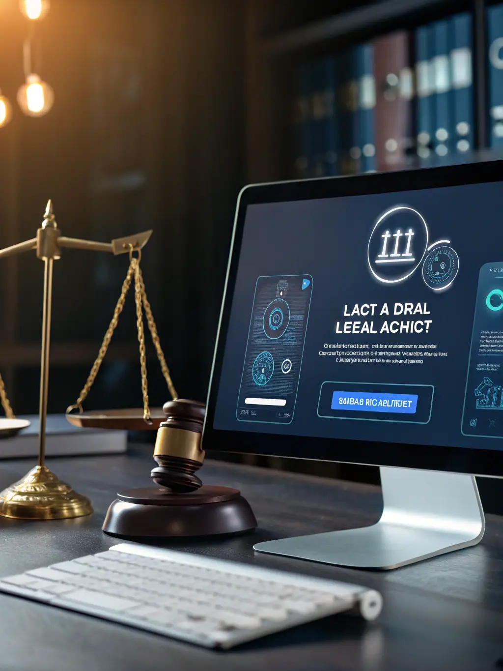 A digital illustration of an AI brain assisting a person with legal documents, symbolizing AI-powered legal assistance.